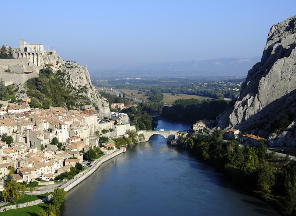 Ville deSisteron et vue sur la citadelle